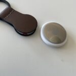Nomad Leather Keychain loop airtags