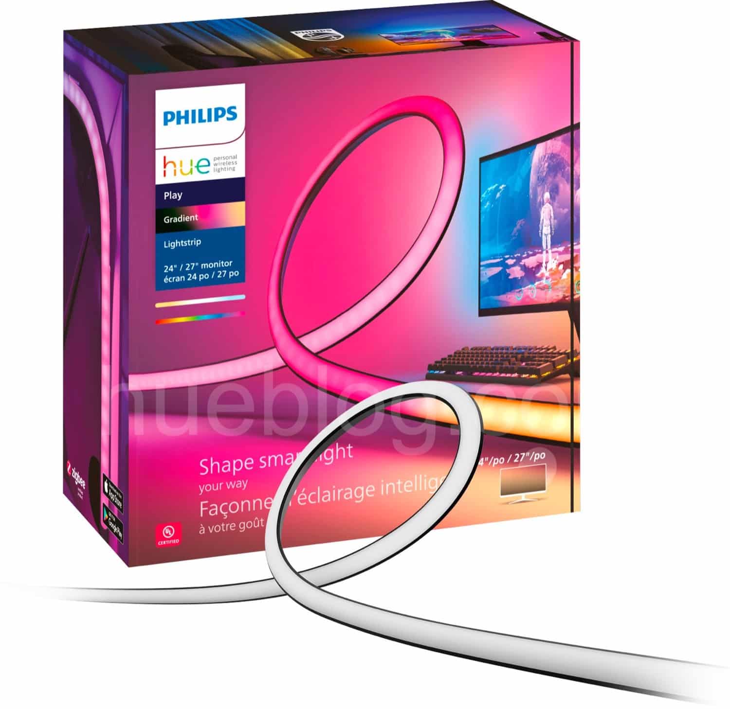 Philips Hue Play Gradient Lightstrip PC Display 24 27 Zoll 4