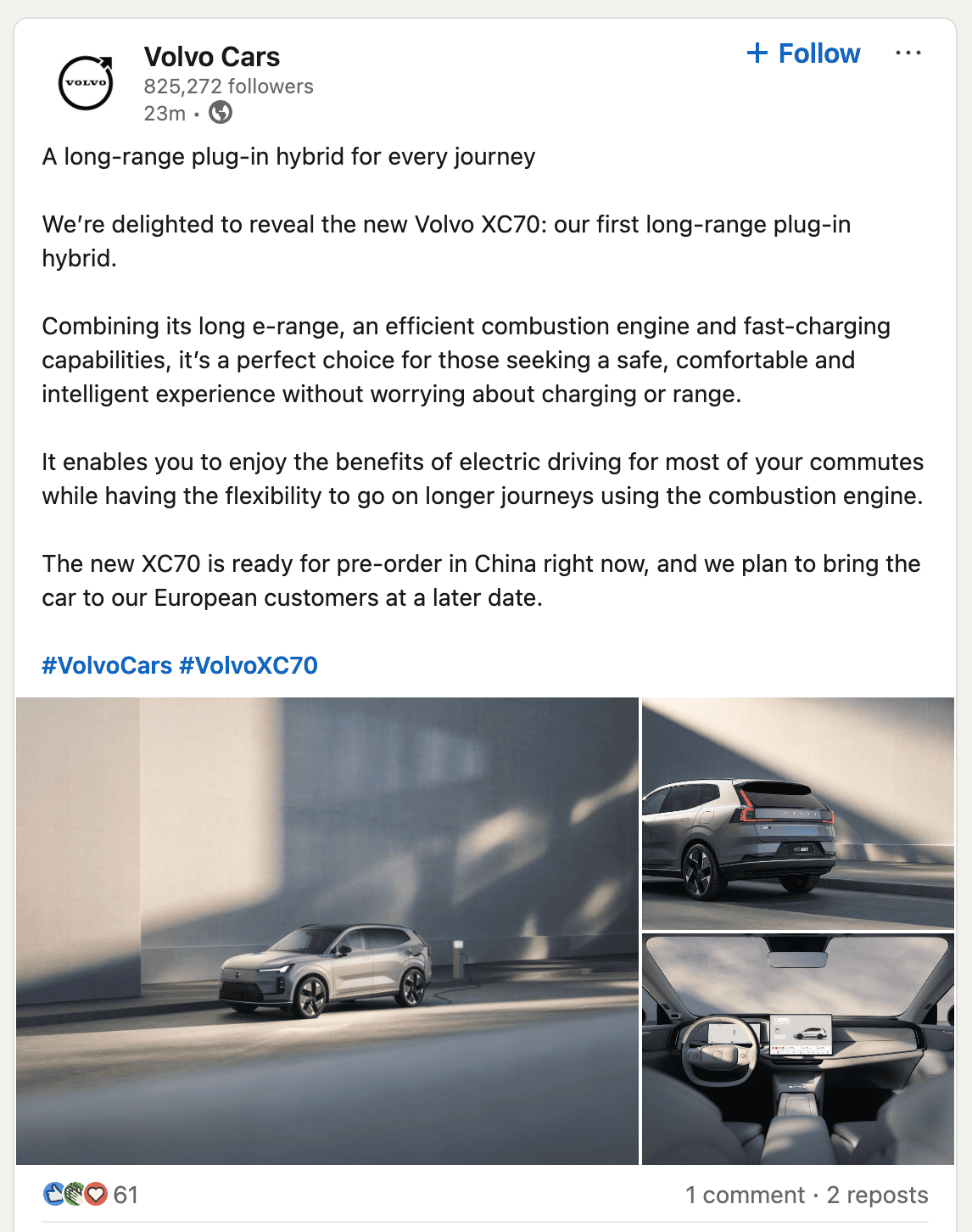 Volvo Cars Linkedin